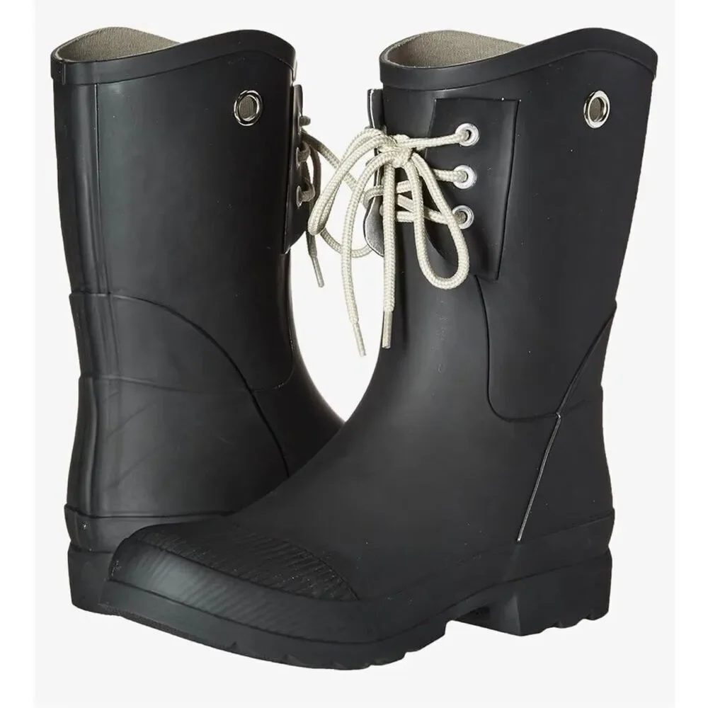 NOMAD Black Kelly B Rubber Rain Boots-9